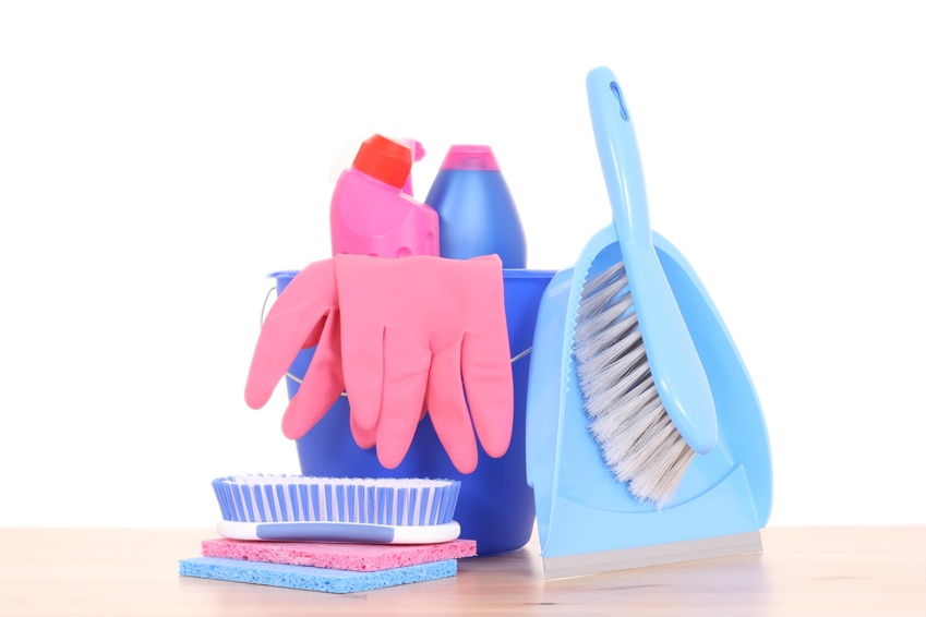 cleaning house all you need to clean house - isolated on white